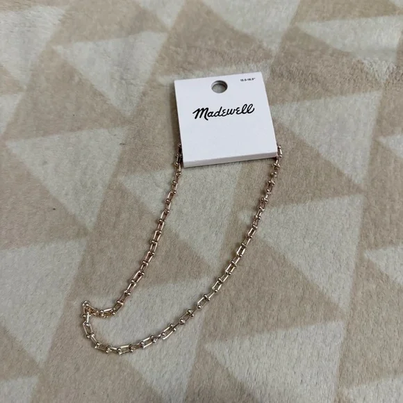 Madewell silver U-Link Chain Choker Necklace - Picture 4 of 5